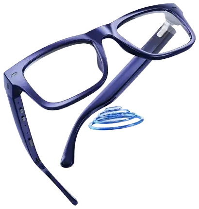 Nuance Audio hearing glasses in navy